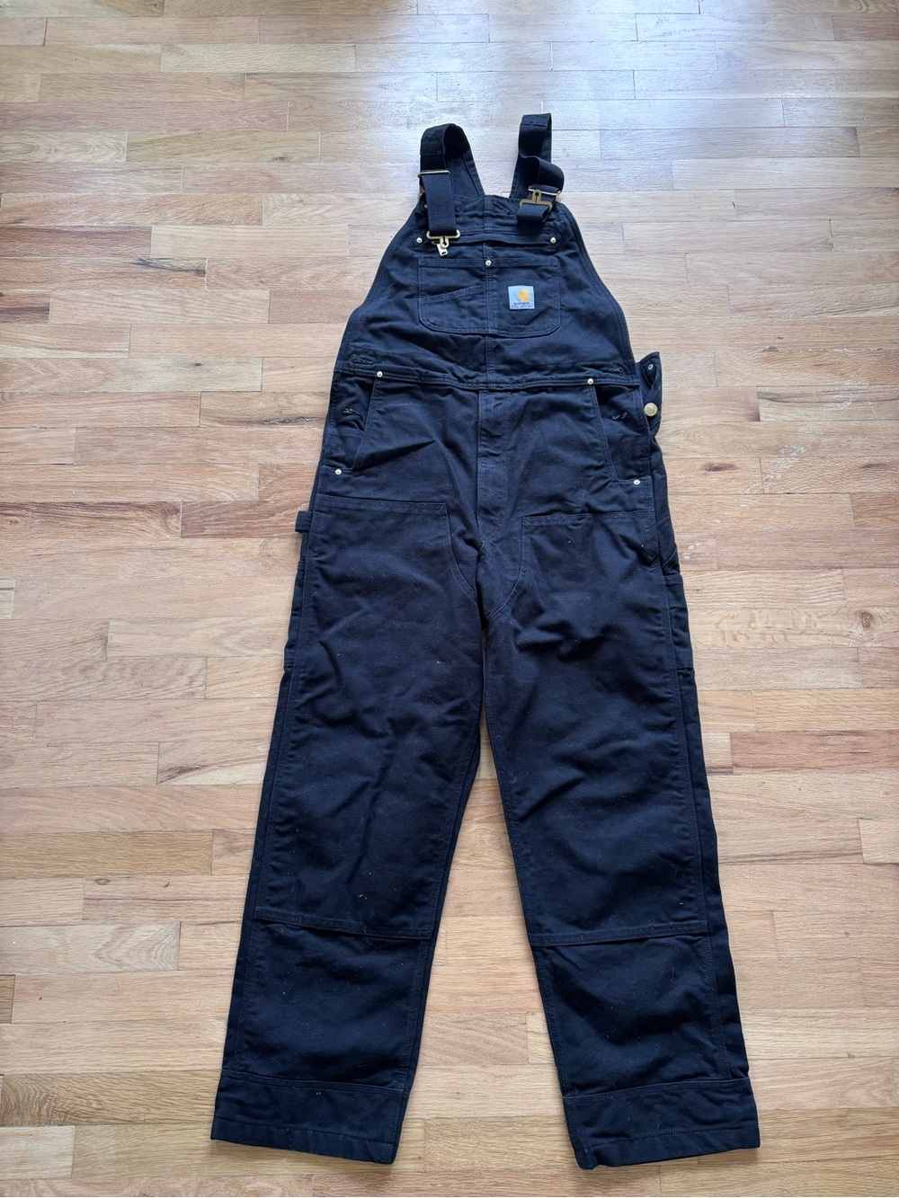 Carhartt Black Work Overalls 34x32